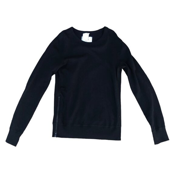 REIGNING Champ Heavyweight Side Zip Sweater Small Black - Picture 2 of 7